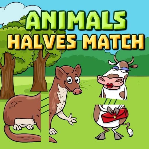 game Animals Halves Match