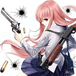 game Anime Girl With Gun Puzzle