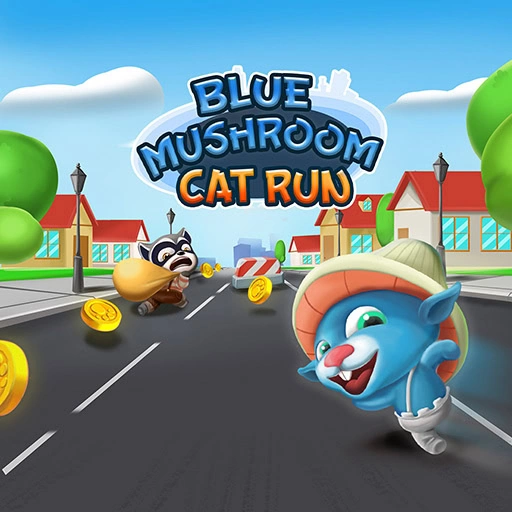 game Blue Mushroom Cat Run