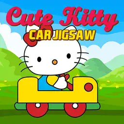 game Cute Kitty Car Jigsaw