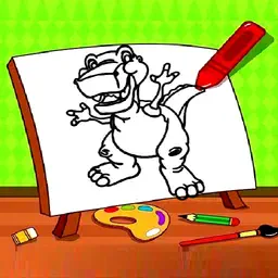 game Easy Kids Coloring Dinosaur