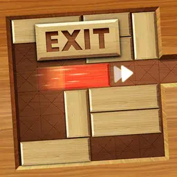 game EXIT unblock red wood block