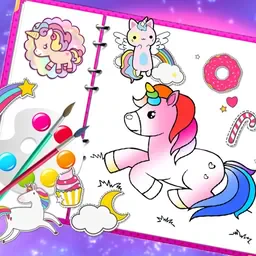 game Fabulous Cute Unicorn Coloring Book