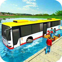 game Floating Water Bus Racing Game 3D