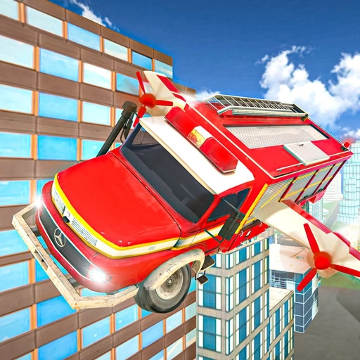 game Flying Fire Truck Driving Sim