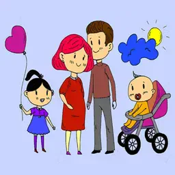 game Happy Family Coloring Book