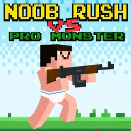 game Noob Rush vs Pro Monsters