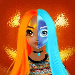 game Princess Halloween Makeup HalfFaces Tutorial