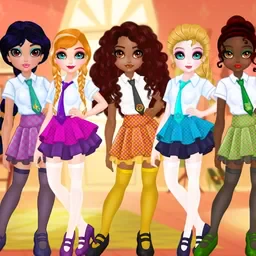 game Princesses BFF Rush to School