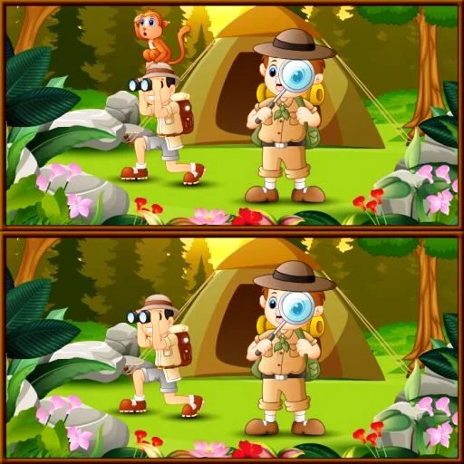 game Spot 5 Differences Camping