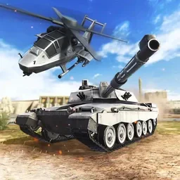 game Strategy of war. Tanks and helicopters.