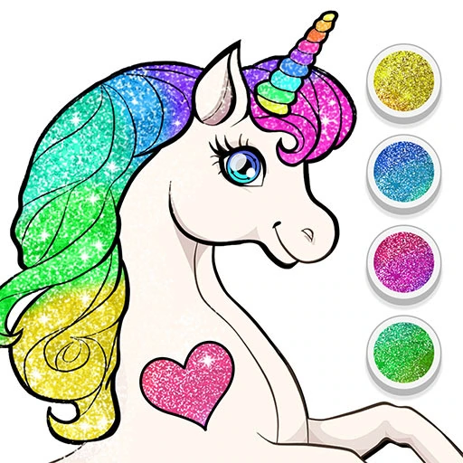 game Unicorn Dress Up Coloring Book