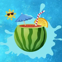 game Watermelon and Drinks Puzzle