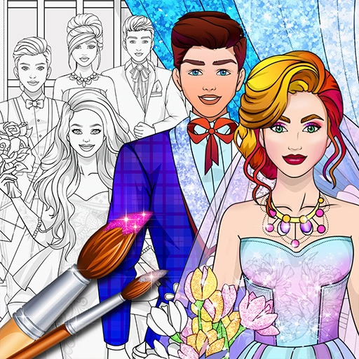 game Wedding Coloring Dress Up Game